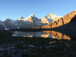 Valley of Ten Peaks at first light.